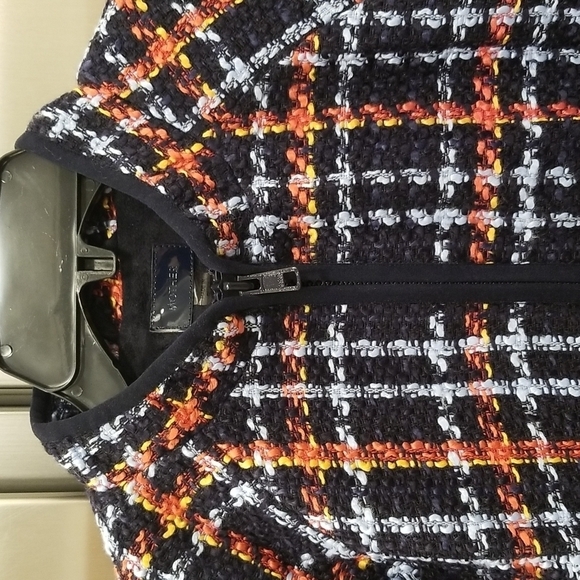 💕MOTHER💕 The Mock Neck Ribbed Jacket ~ Beat By Beat XS NWT Plaid 80s - Picture 14 of 16